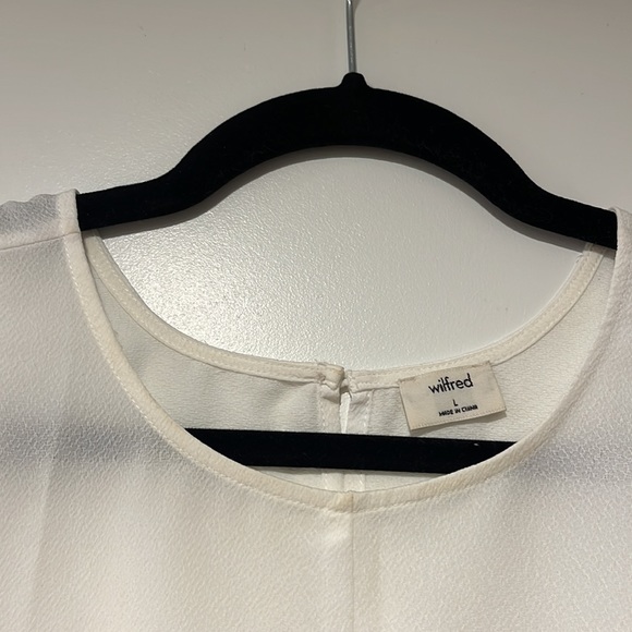 **TWO FOR $30** Wilfred sleeveless a-line white blouse - Picture 3 of 4